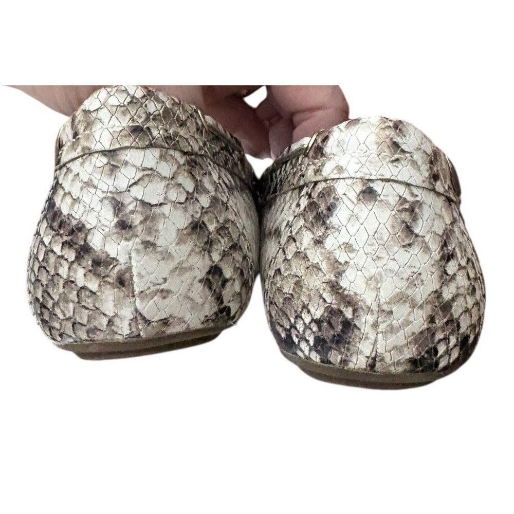 Talbots sz 8 Becca Snakeprint Leather Loafers Flats with Bow Excellent ! - Picture 10 of 11
